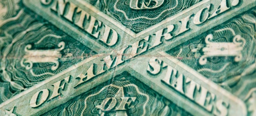 A close-up shot of a U.S. dollar.