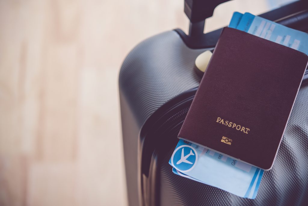 passport and suitcase