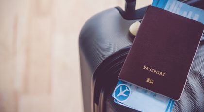 passport and suitcase
