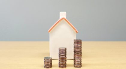 A small-sized model of a home.