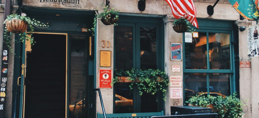 Amerika'da bir manav dükkanının önü